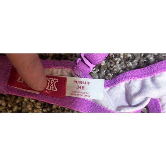Victoria Secret Pink Convertible Push Up Bra Purple 34B - Picture 4 of 6